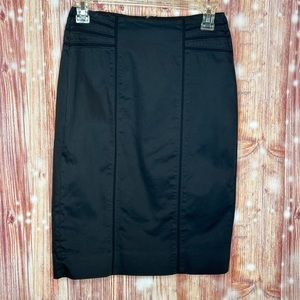 White House Black Market Pencil Skirt Size 0 Black Princess Seams